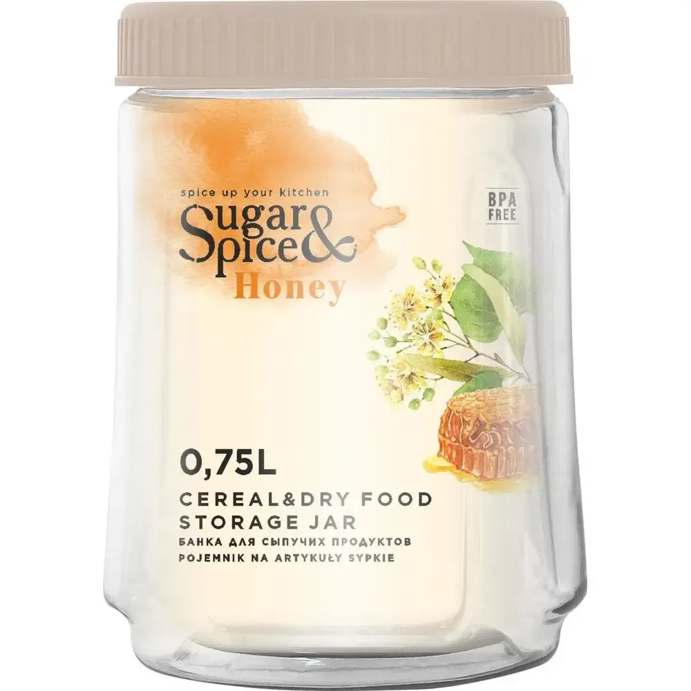 Банка для сыпучих продуктов Sugar&amp;Spice Honey 0,75л латте
