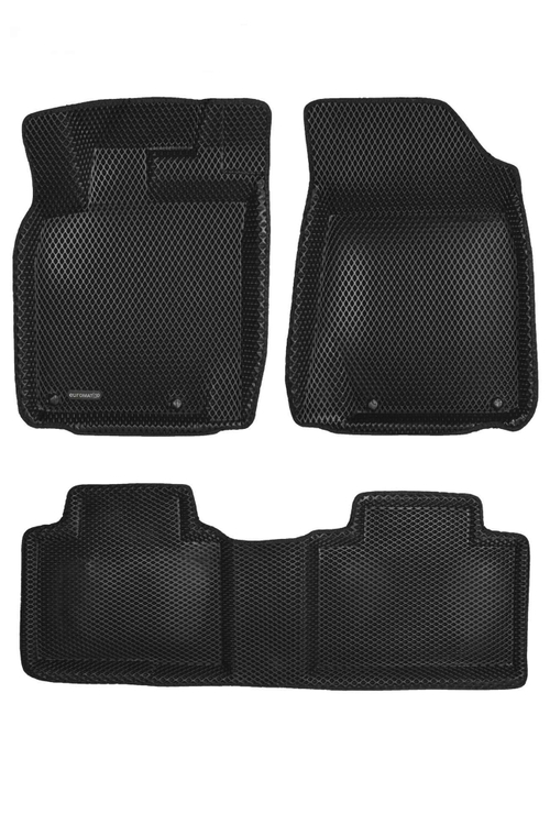 Коврики салона для GEELY Atlas (2018-) Euromat 3D EVA черные Арт EM3DEVA-001400