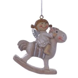 GAEM Фигурка декоративная подвесная "Ангел/Дед Мороз", L6 W2,5 H6,5 см, 4в.