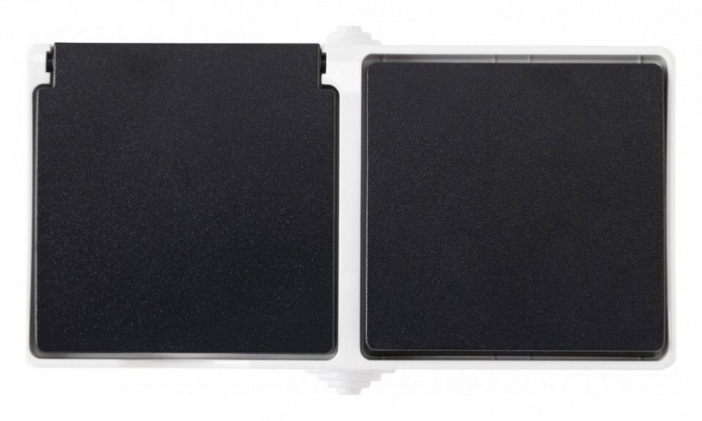 Блок с выключателями одноклавишными влагозащищенными Arte Milano am-309 309.52-1.grey