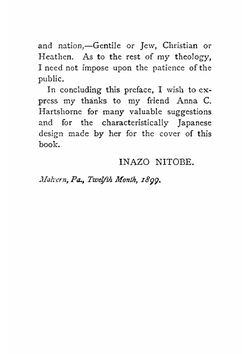 Bushido, the soul of Japan | Nitobe Inazo