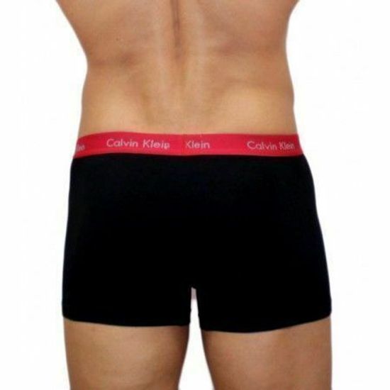 Мужские трусы боксеры черные с красной резинкой Calvin Klein 365 new