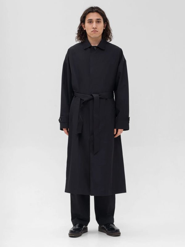 Плащ Длинный Мужской Черный - фото 2