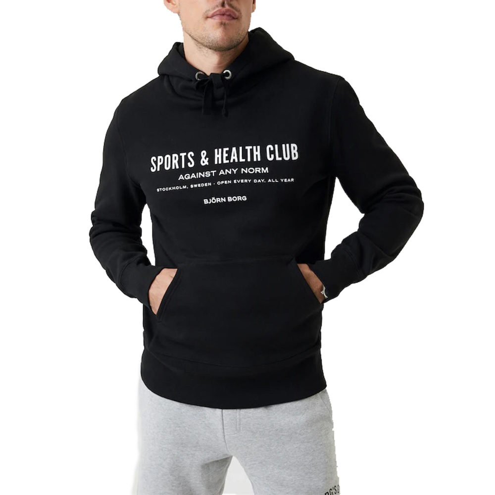 Мужская кофта теннисная Björn Borg STHLM Hoody Men - Black