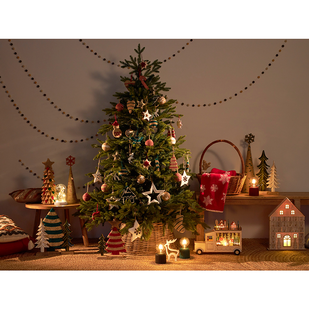 Декор новогодний classics из джута и гофрированного картона из коллекции new year essential, 41,5 см