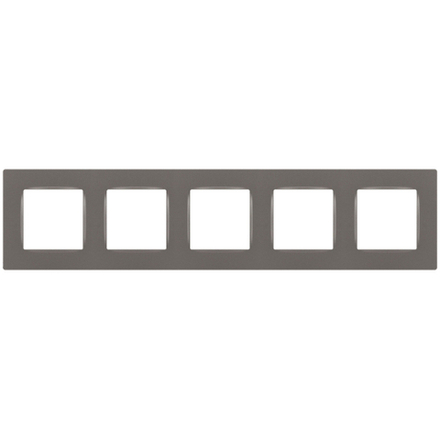 Рамка для розеток и выключателей ЭРА Серия 12 12-5205-16 на 5 постов, Классик, титан