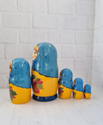 Матрешка 5м 18см цветочная