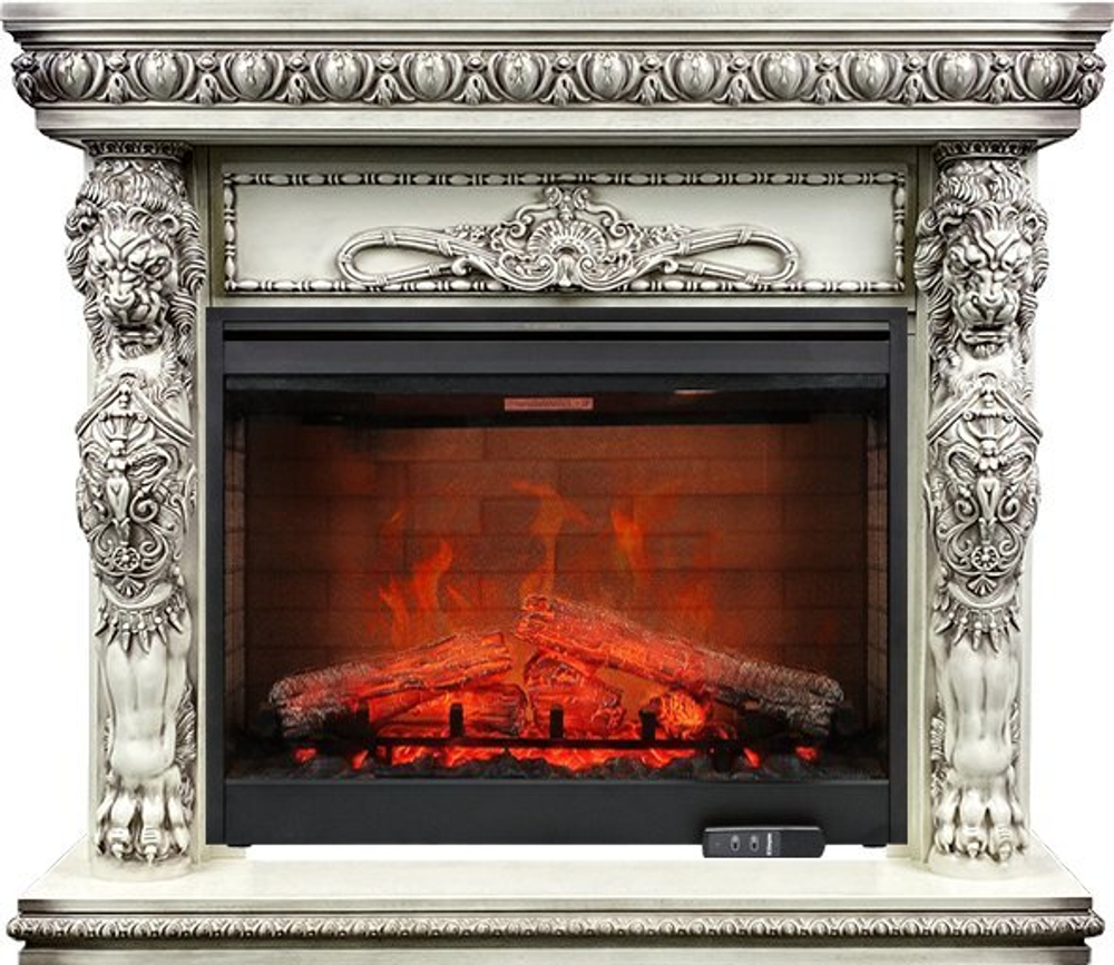 Каминокомплект Windsor - Слоновая кость с патиной с очагом Symphony 30'' DF3020-EU
