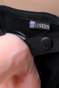 Страпон на креплении LoveToy UNI strap 7" Harness best of all, телесный