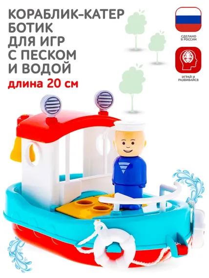 Кораблик для ванной FORMA Ботик Дельфин голубой