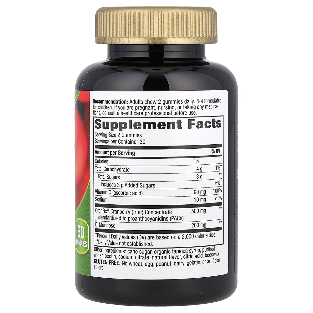 Nature's Way, CranRx®, жевательные таблетки с биоактивной клюквой, 60 жевательных таблеток