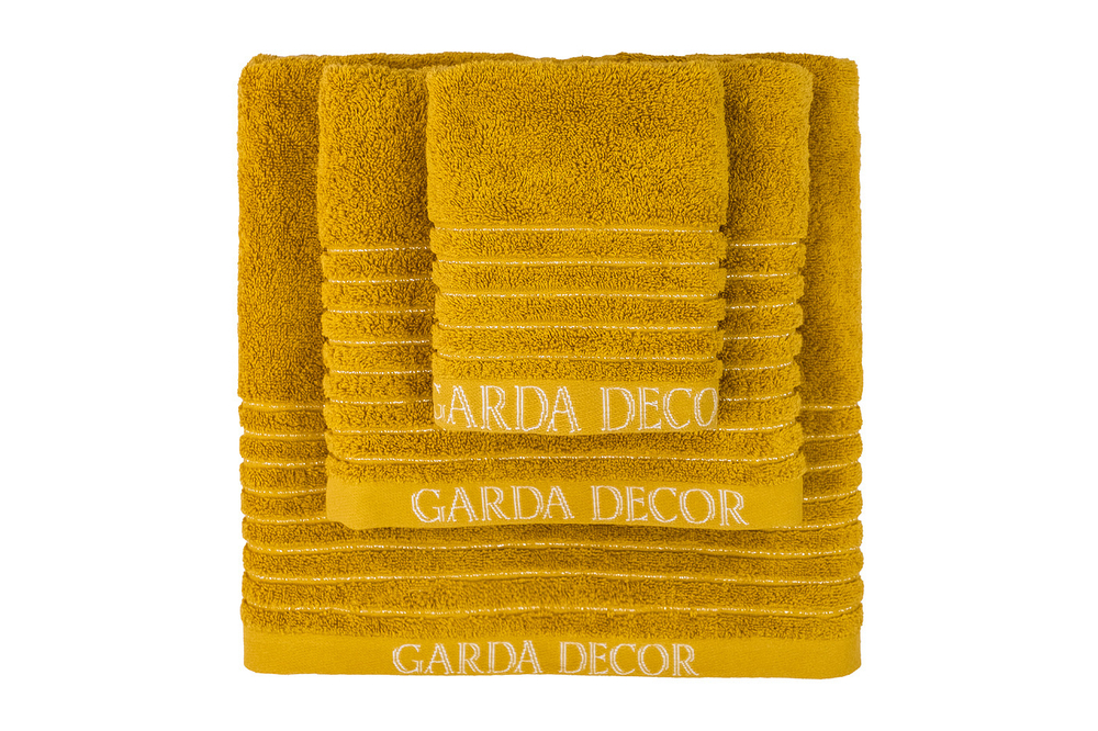 Полотенце 70x140 Garda Decor Стелла горчичное