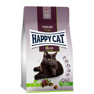 Happy Cat Sterilised - корм для кошек стерилизованных "Пастбищный Ягненок"