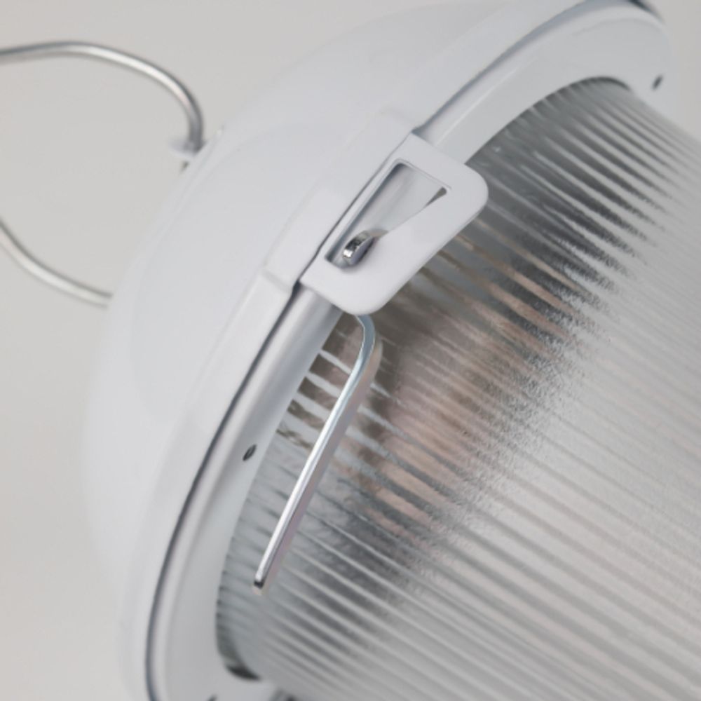 Светильник ЭРА «Желудь» НСП 41-200-001 без решетки сталь/стекло IP54 E27 max 200Вт 185х260 белый | Светильники НСП (Желуди)