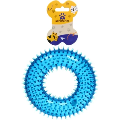 Игрушка резиновая с пищалкой «Догонялки», цвет синий, 10*4см (лейбл)