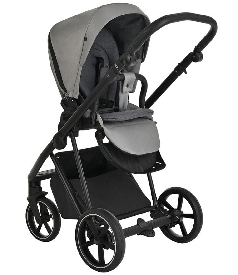 Детская коляска Roan Sol 3 в 1 с автокреслом Tutis Elo Black RSL/1011 Cloud Grey