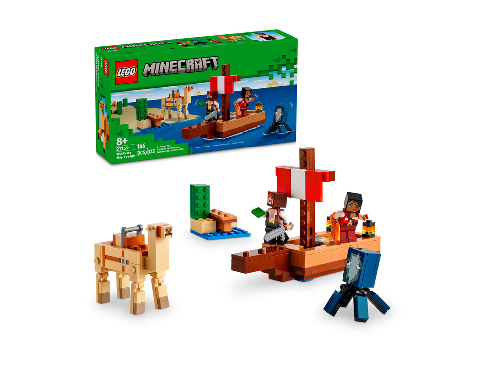 LEGO Minecraft 21259 «Путешествие на пиратском корабле» — море, сундуки и сражения