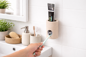 Технологии чистоты у раковины: Станция выдачи зубной пасты