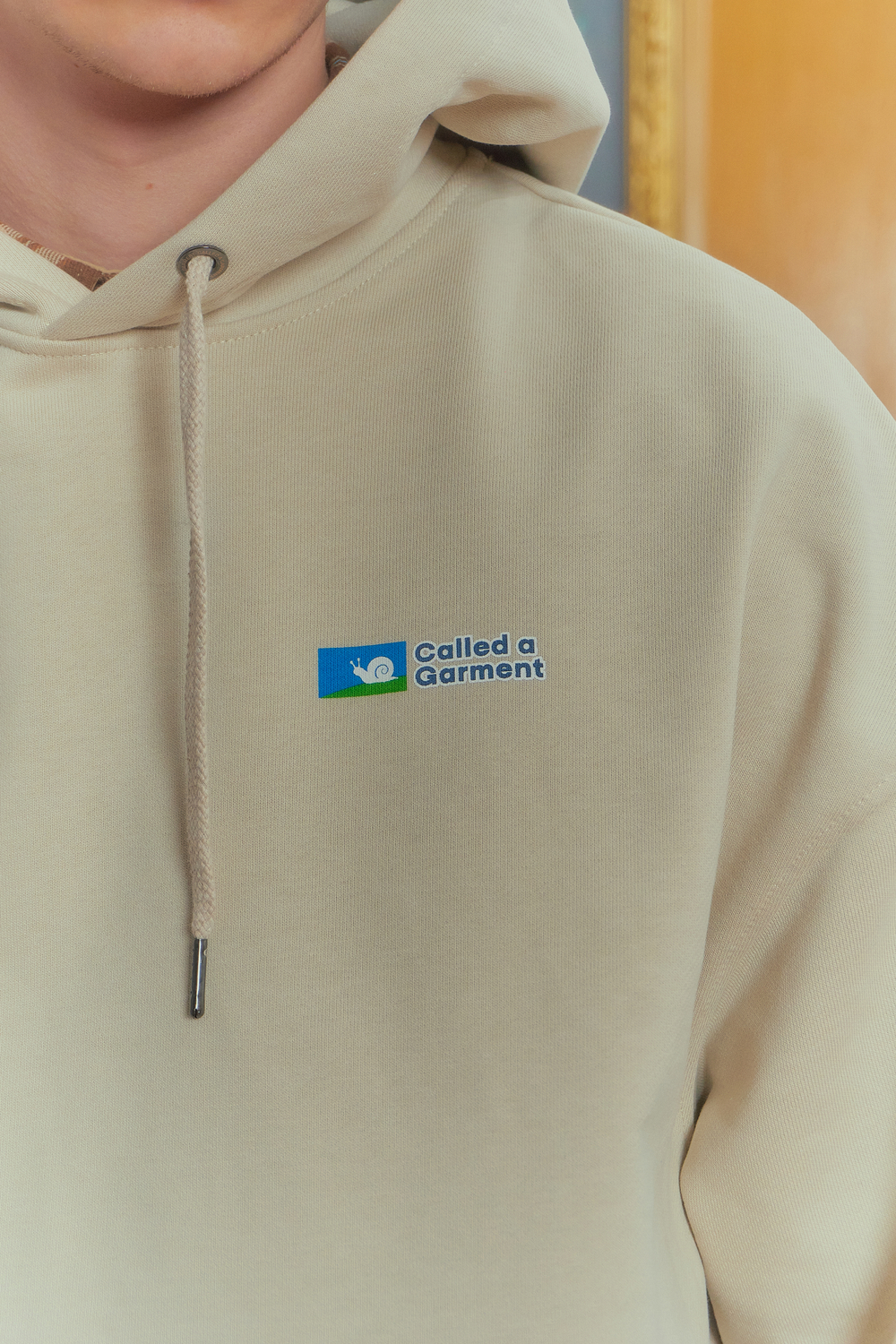 Худи Called a Garment Logo Mess "Beige"