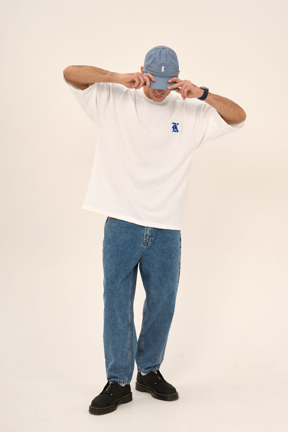 Футболка KUL'TURA "HYPERSIZE GOTH LOGO K" Молочный