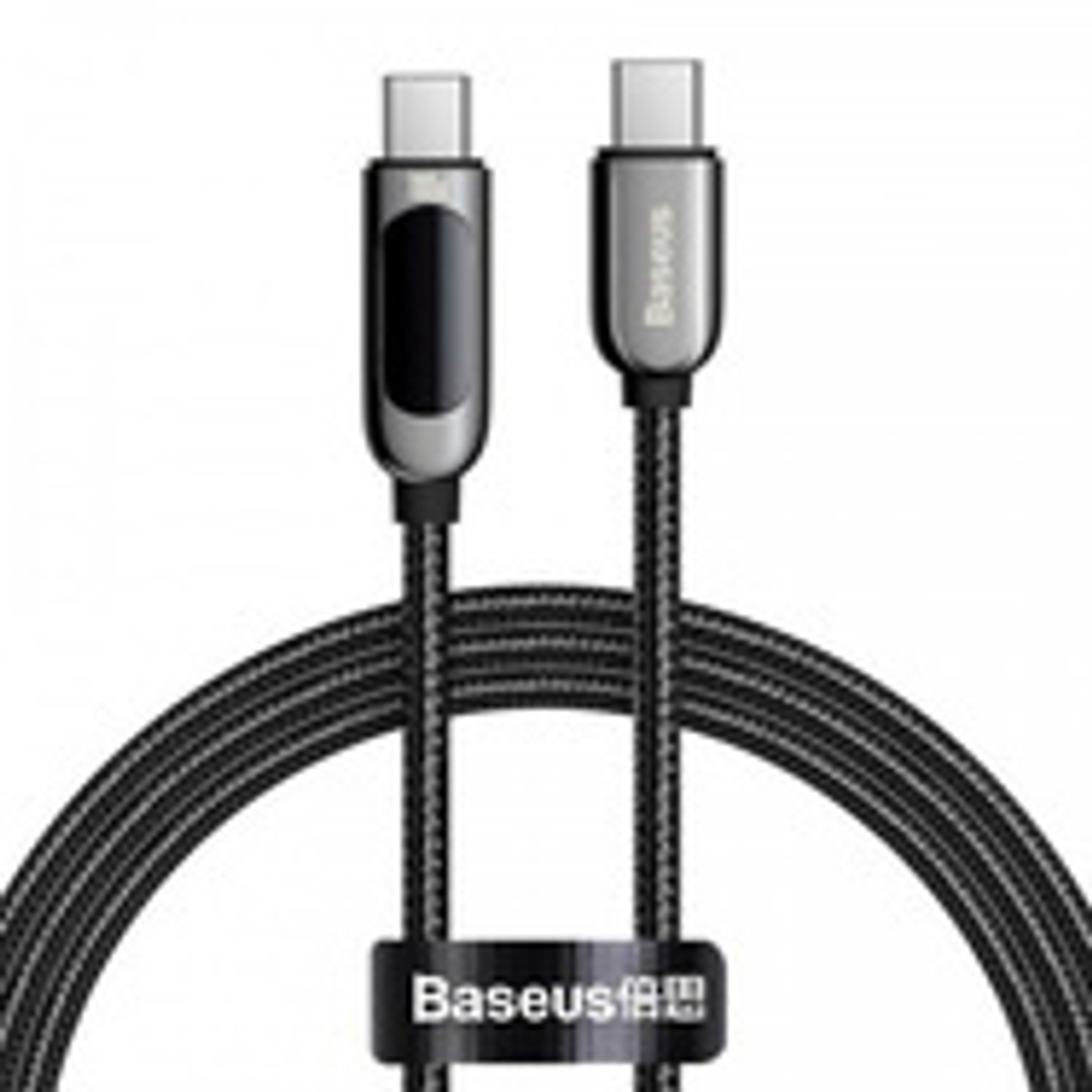 Кабель Baseus Type-C - Type-C с дисплеем CATSK-B01