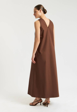 Свободное платье из хлопка-поплина