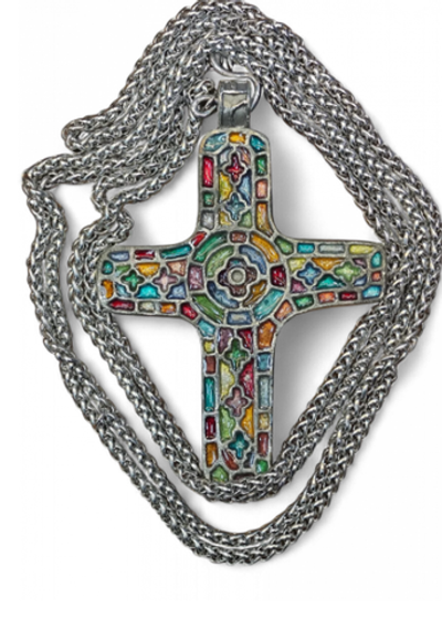 Крест священника “Обитель славы” (эмаль)