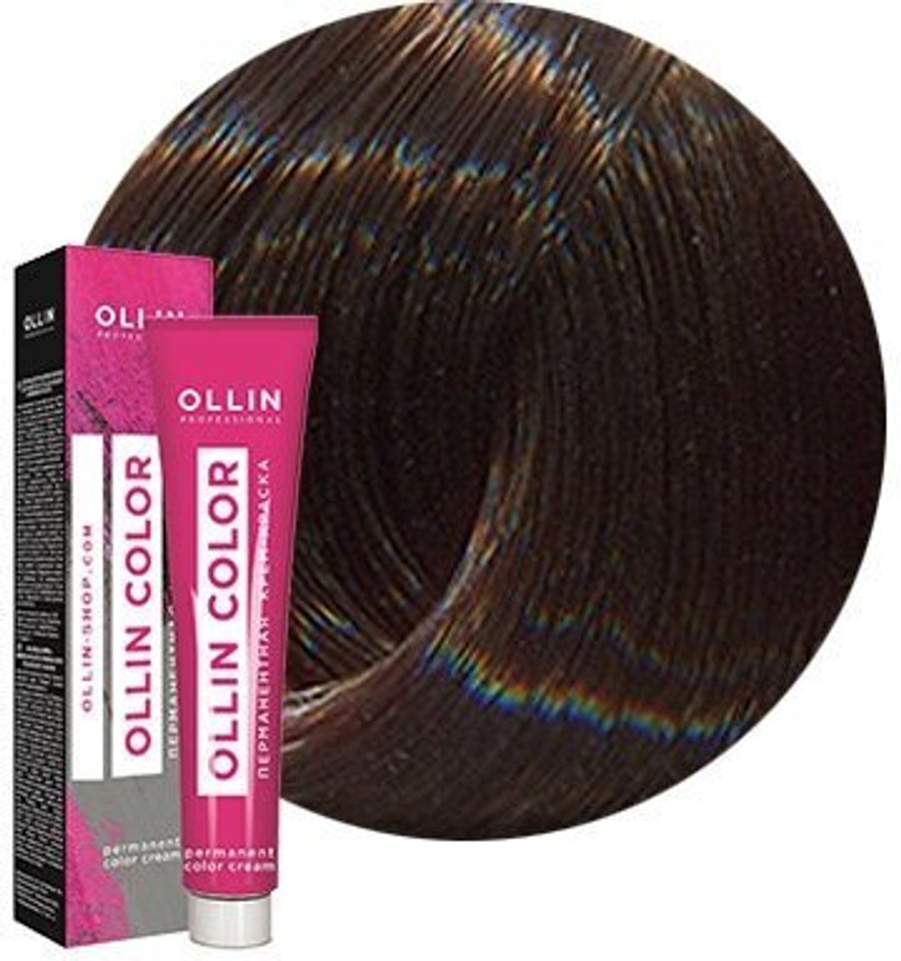 OLLIN COLOR 6/1 темно-русый пепельный 60мл Перманентная крем-краска для волос