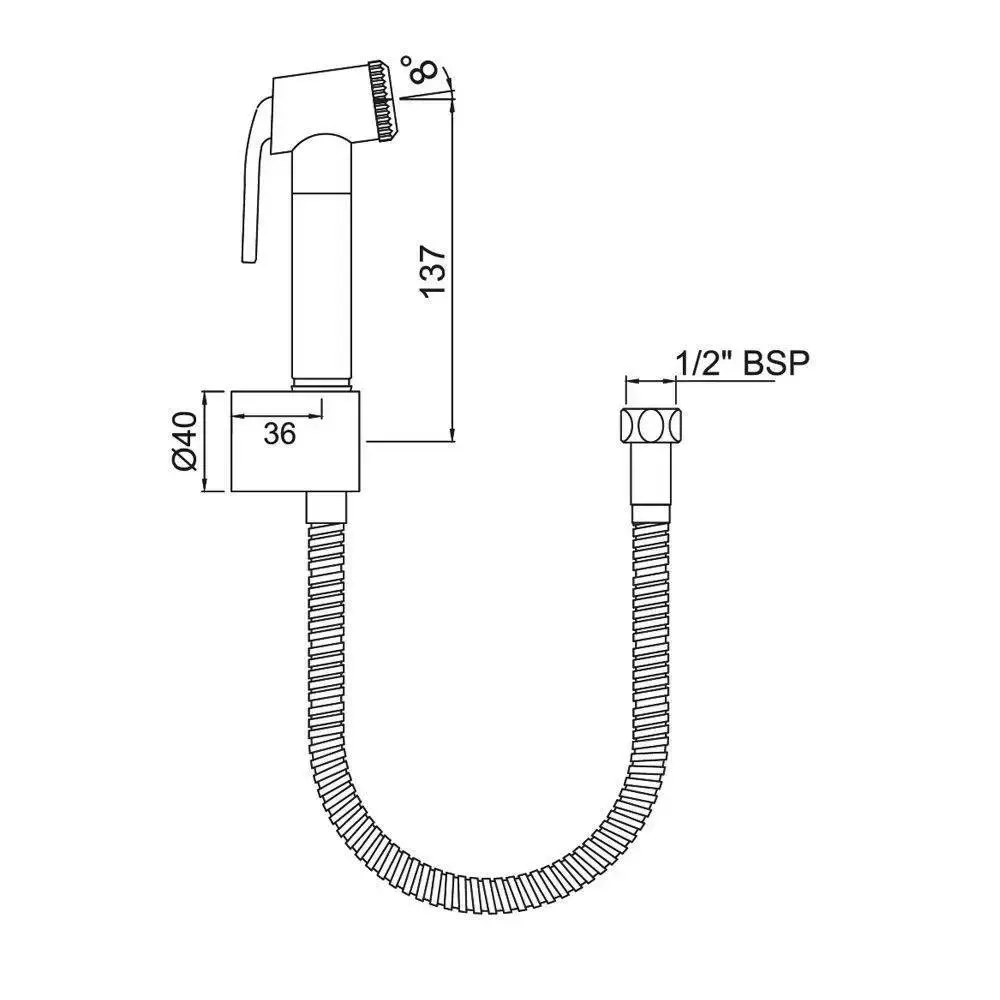 Комплект гигиенического душа 5 в 1 Jaquar FLR-CHR-5229HR566H573