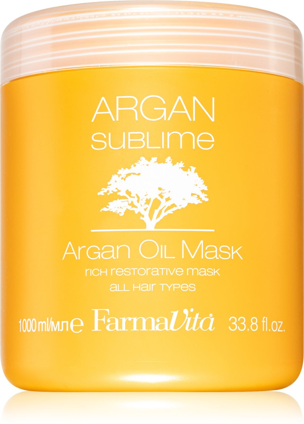 FarmaVita Argan Sublime - восстанавливающая и увлажняющая маска для волос /   1000  ml  / GTIN 8022033004970