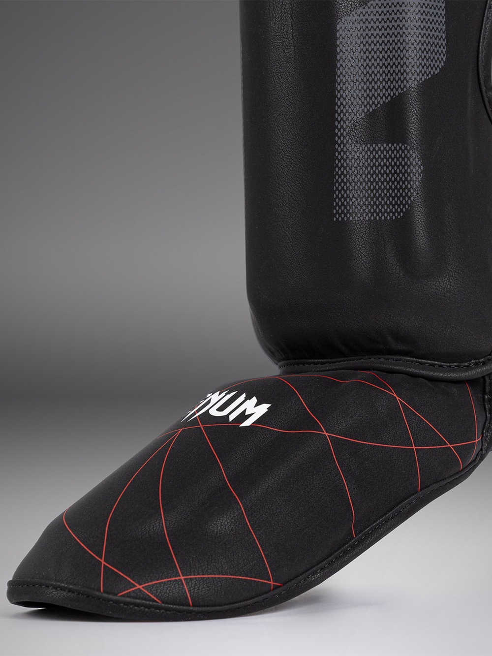 Щитки Venum Tactical XT Black/Fire Red