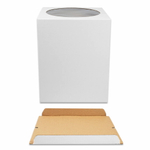 Коробка для торта с окошком 240*240*260 мм белая, 50 шт