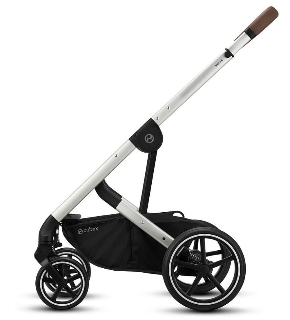 Коляска Cybex Balios S Lux SLV complete Aton S2 Lava Grey 3 в 1 Stone Grey с дождевиками