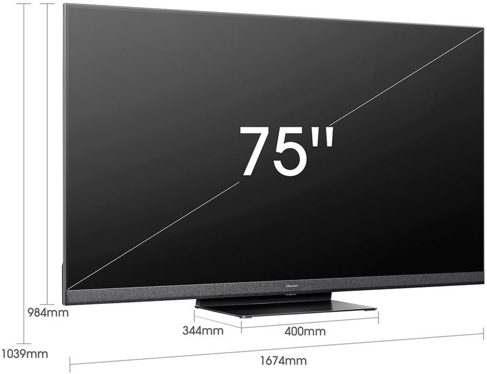 Телевизор Hisense 75" 75U8HQ черный