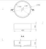 Раковина накладная Salini Armonia 02 130112SM 45 из искусственного камня S-Stone, белая матовая