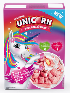 ПОДУШЕЧКИ UNICORN СО ВКУСОМ ФРУКТОВЫЙ МИКС 200Г
