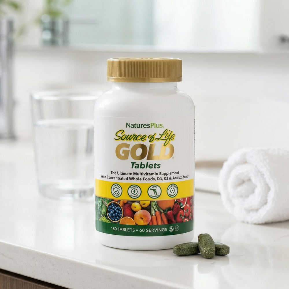 NaturesPlus, Source of Life®, Gold, лучшая мультивитаминная добавка, 180 таблеток