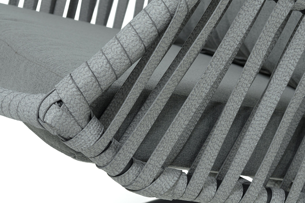 "Капри" подвесное кресло из искусственного ротанга, цвет серый