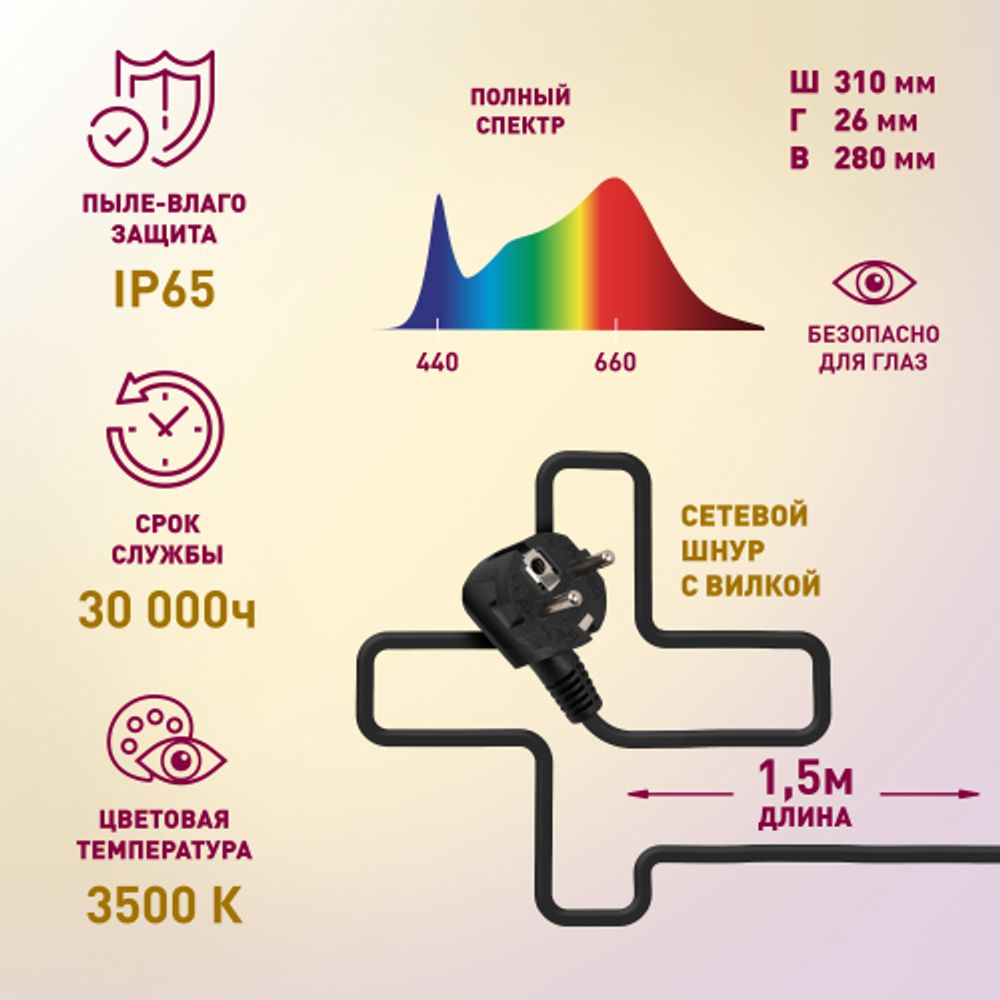 Фитопрожектор для растений светодиодный ЭРА FITO-150W-Ra90-LED полного спектра профессиональный 150 Вт