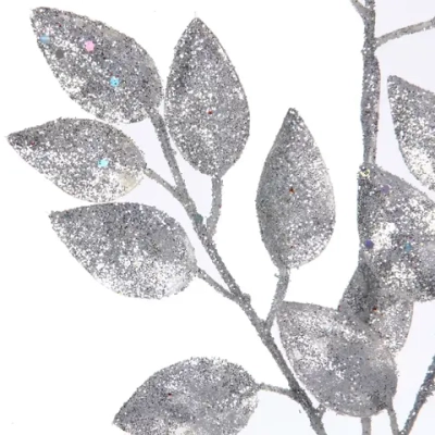 Ветка декоративная «Волшебные листья» 50 см, Серебро