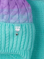 Шапка для девочки осенняя вязаная и снуд