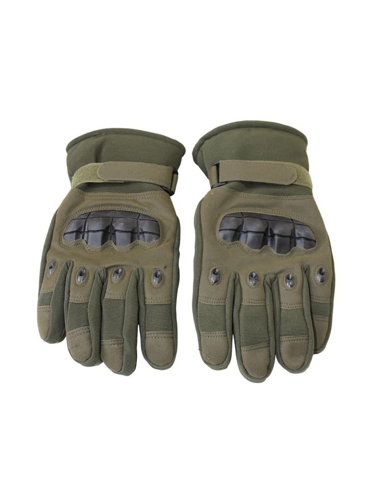 Перчатки стрелковые тактические утепленные с манжетой OKL (олива)