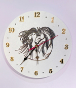 Авторские настенные часы "Девушка и лошадь " 30см