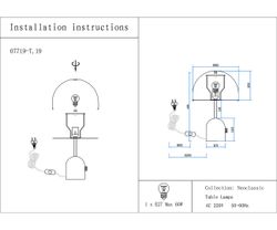 Kink Light 07719-T,19 Настольная лампа Гент черный