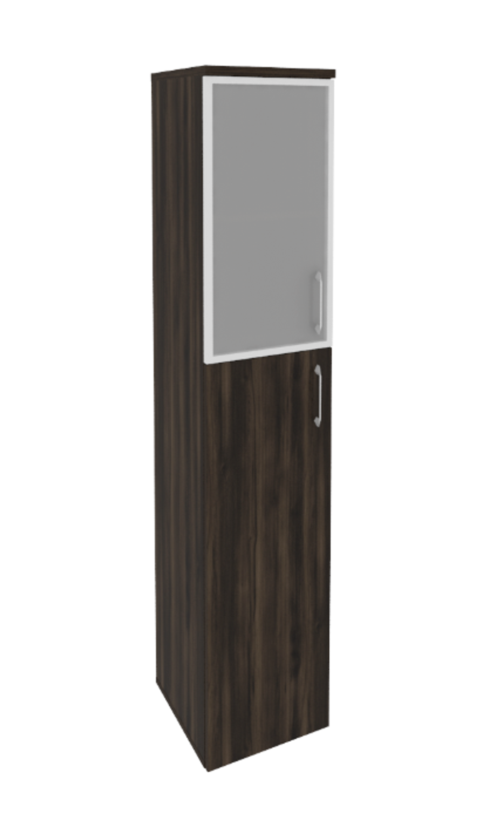 Шкаф-пенал с высокой дверью и стеклом в раме Onix