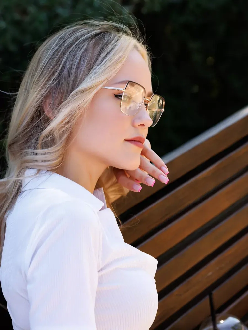 Оправа для очков женская брендовая золотистая