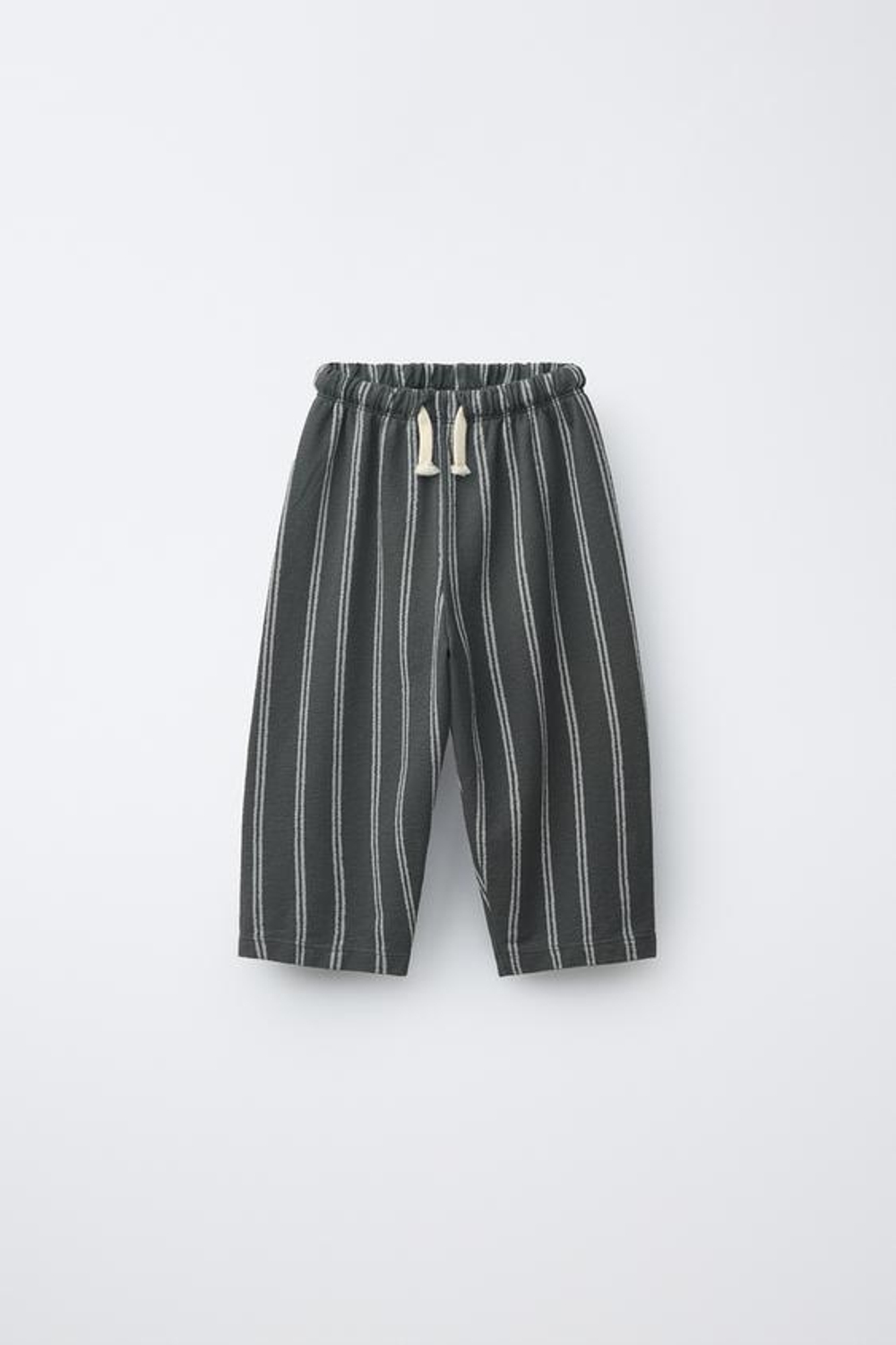 ZARA БРЮКИ RELAXED В ПОЛОСКУ, АНТРАЦИТОВО-СЕРЫЙ