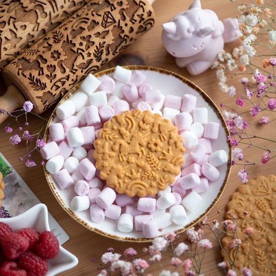 Малая скалка с узором Единороги