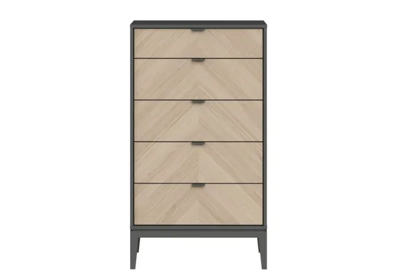 Комод Fjord 5 ящиков (темно-серый)