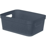 Корзина для хранения Keeplex Ajur с ручками 11л 36,5х14,1см космический серый